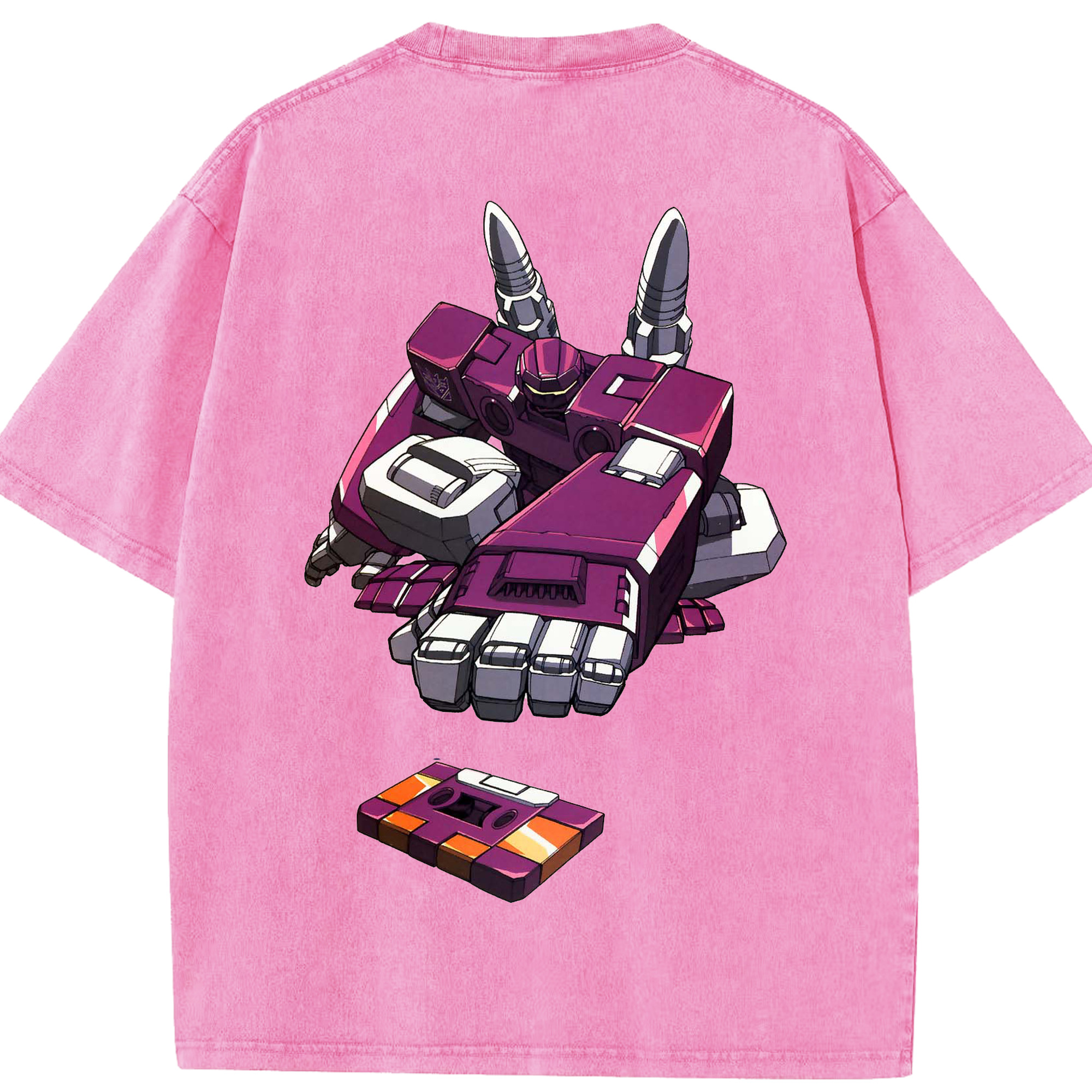 （画像用）  綿100% ヴィンテージ風 半袖Tシャツ（背面プリント）